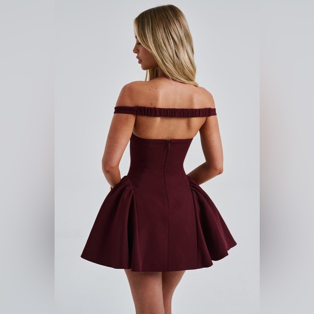 BABYBOO MARLA Mini Dress in CHERRY LACQUER Size XS - Picture 3 of 9